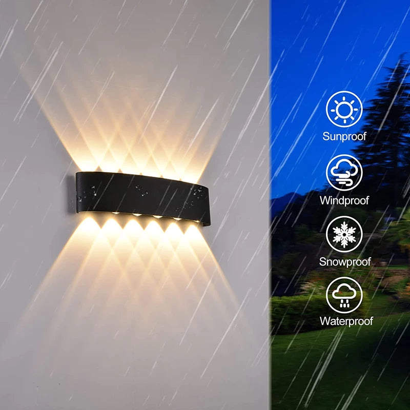 LED Wall Lamp Waterproof Aluminum IP65 Outdoor Garden Lights 8W 12W