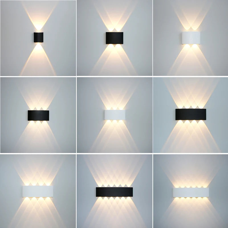 LED Wall Lamp Waterproof Aluminum IP65 Outdoor Garden Lights 8W 12W