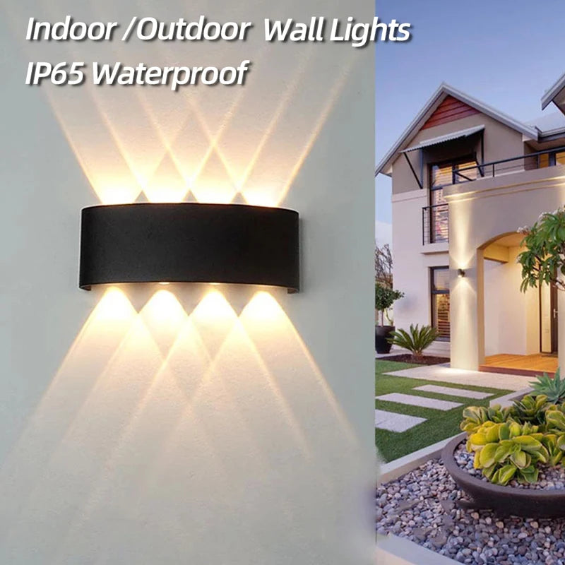 LED Wall Lamp Waterproof Aluminum IP65 Outdoor Garden Lights 8W 12W