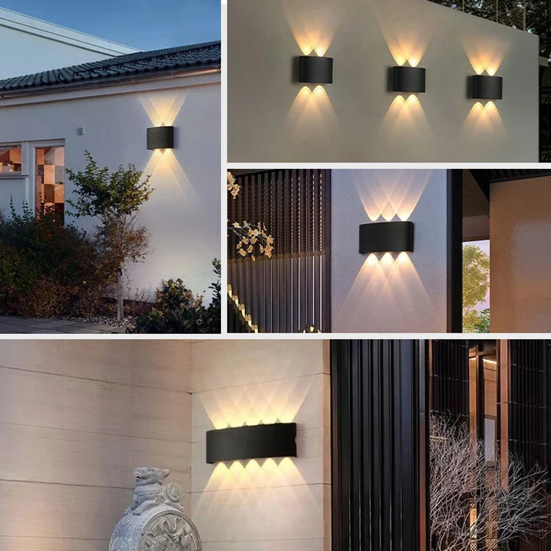 LED Wall Lamp Waterproof Aluminum IP65 Outdoor Garden Lights 8W 12W