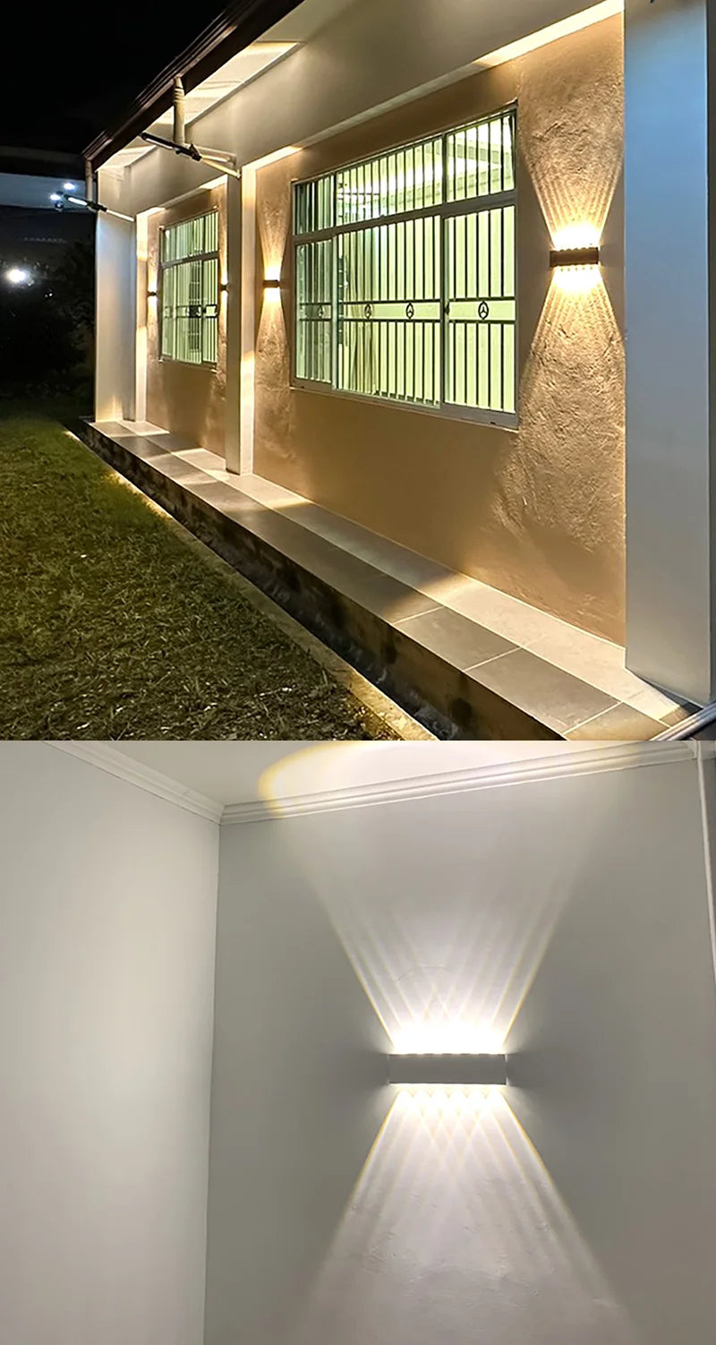 LED Wall Lamp Waterproof Aluminum IP65 Outdoor Garden Lights 8W 12W