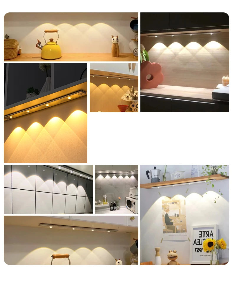 Motion Sensor Night Light for Kitchen Wardrobe Cabinet Lighting 20CM/30CM/40CM/50CM