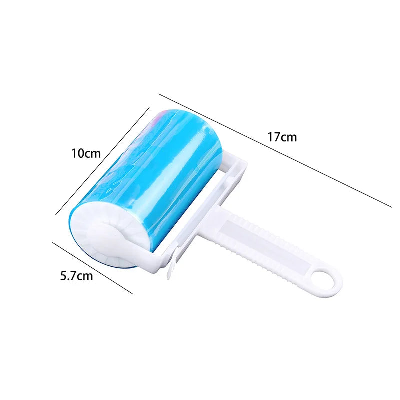 Reusable Washable Sticky Roller – Portable Clothes, Pet Hair, and Dust Collector for Carpet, Bed, and Sofa Cleaning.