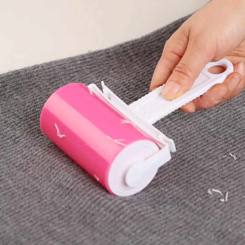 Reusable Washable Sticky Roller – Portable Clothes, Pet Hair, and Dust Collector for Carpet, Bed, and Sofa Cleaning.