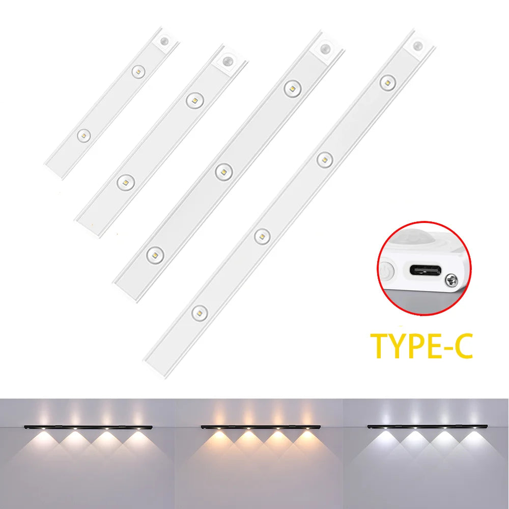 Motion Sensor Night Light for Kitchen Wardrobe Cabinet Lighting 20CM/30CM/40CM/50CM