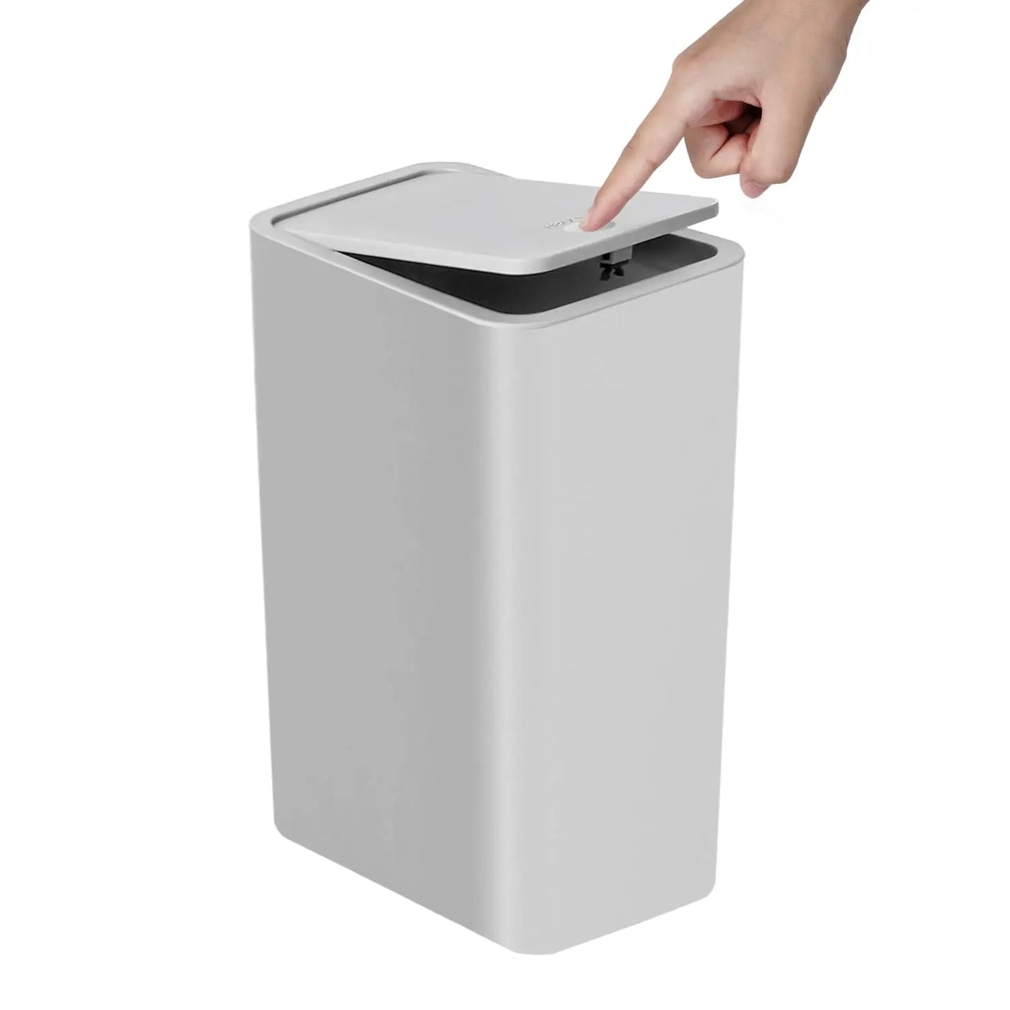 10L Bathroom Trash Can – Small Garbage Can with Pop-up Press Top Lid for Living Room, Bedroom, Toilet, and Plastic Wastebasket Use.