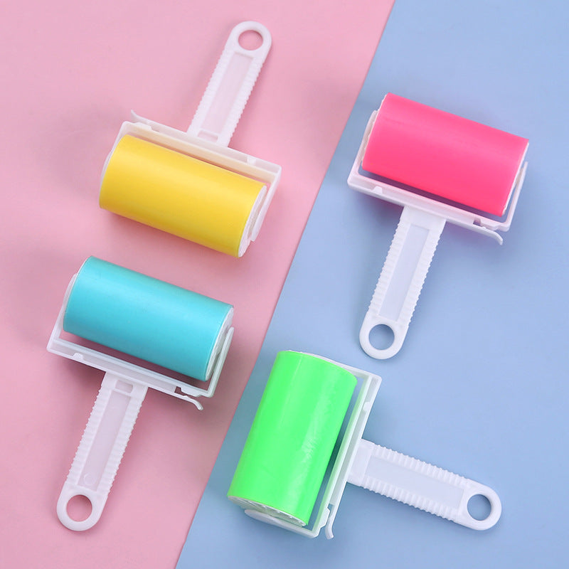 Reusable Washable Sticky Roller – Portable Clothes, Pet Hair, and Dust Collector for Carpet, Bed, and Sofa Cleaning.