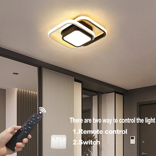 Ceiling Light Small Modern LED 2 Rings Creative Design Indoor Lighting